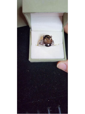 Judith Ripka Sterling Silver Topaz 925 Size 7 Gorgeous & New In Box
